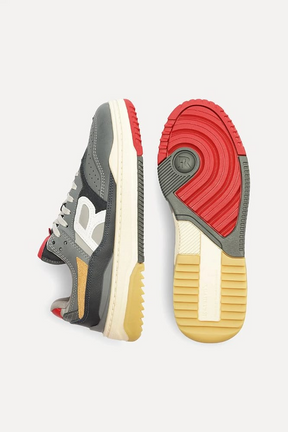 Tênis Reserva R-Broox Grafite, Cáqui e Vermelho