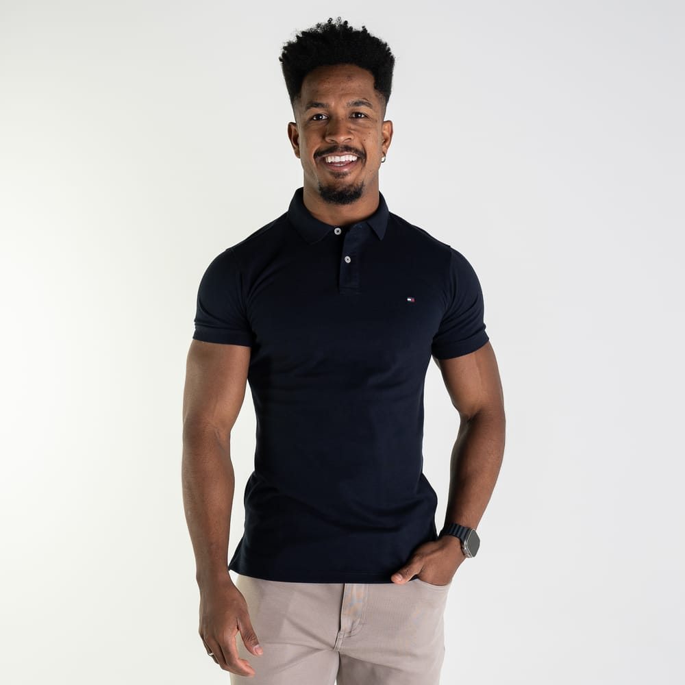 Camisa Polo Tommy Hilfiger Azul Petróleo