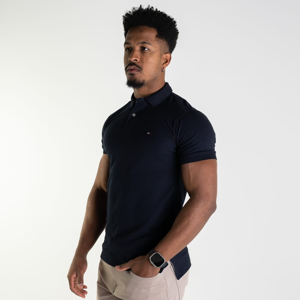 Camisa Polo Tommy Hilfiger Azul Petróleo