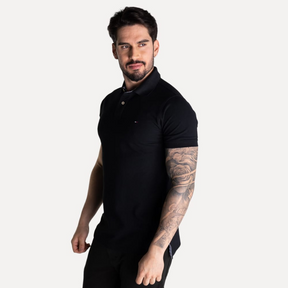 Camisa Polo Tommy Hilfiger Preta