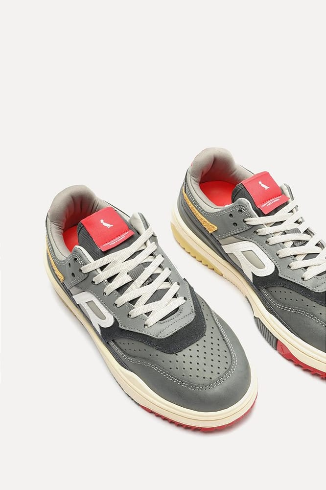 Tênis Reserva R-Broox Grafite, Cáqui e Vermelho