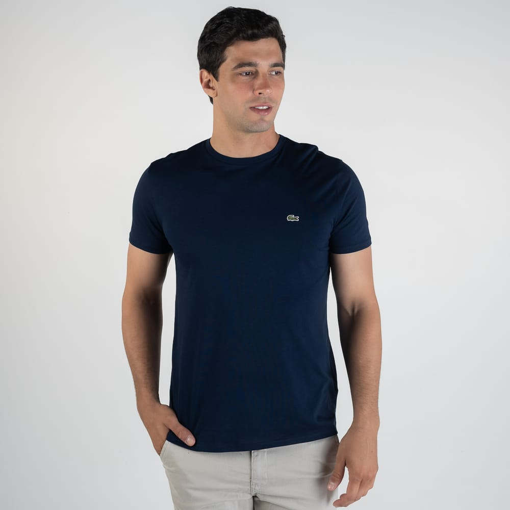 Camiseta Lacoste Algodão Pima Marinho