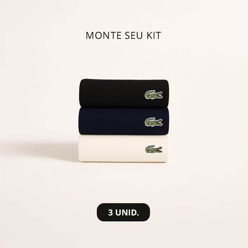 Kit 3 Camisetas Pima Lacoste